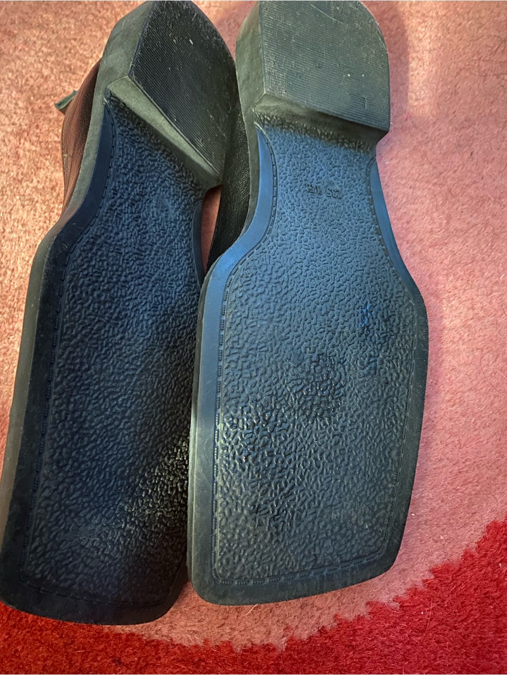 Black Square-Toe Classic Black Soles